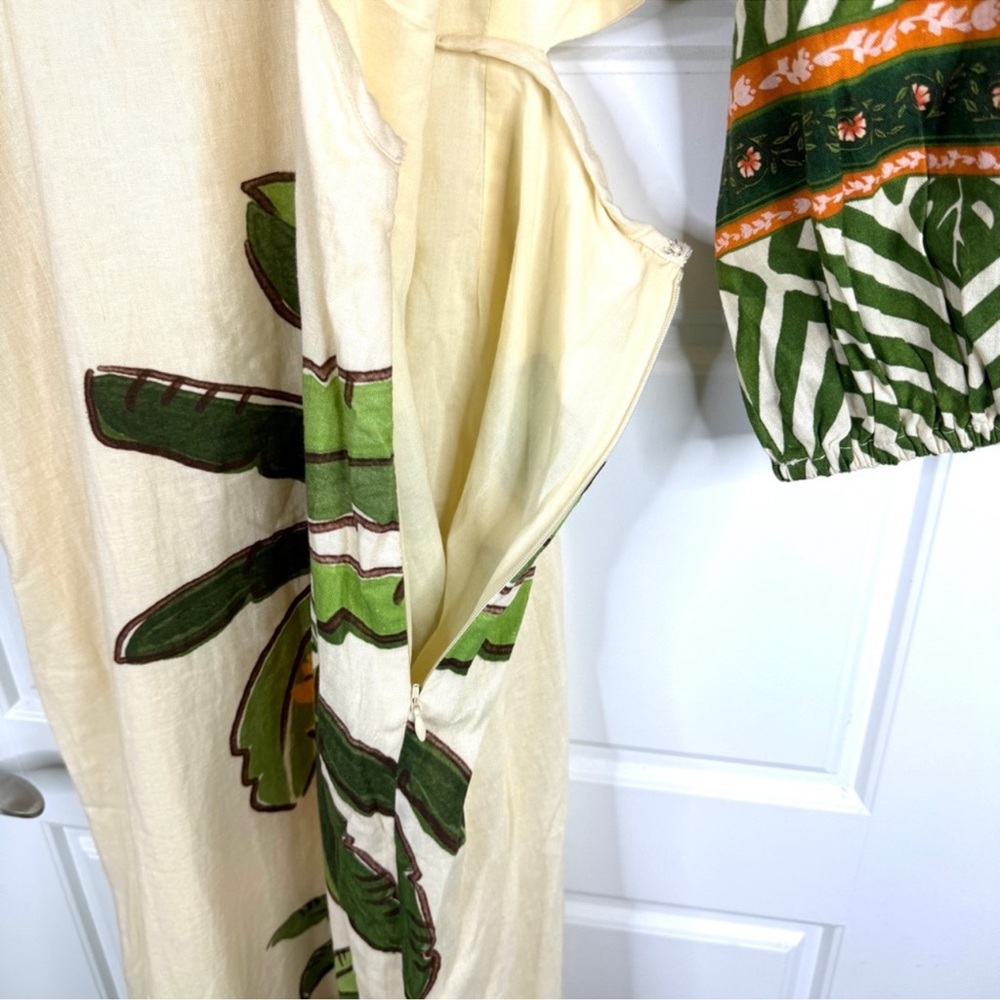 FARM RIO x ANTHROPOLOGIE Palm V-Neck Midi Dress Size S *New with Flaw* - Picture 14 of 16